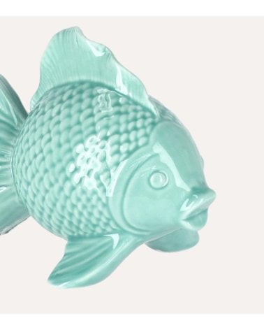 Figura de Pez Aquamarine de Porcelana