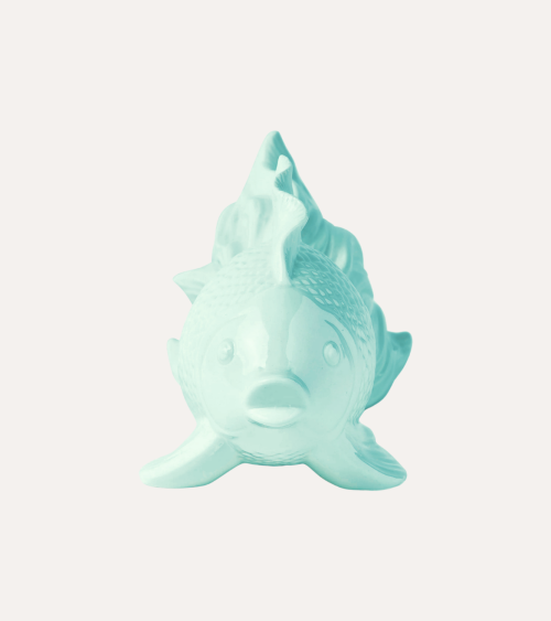 Figura de Pez Aquamarine de Porcelana