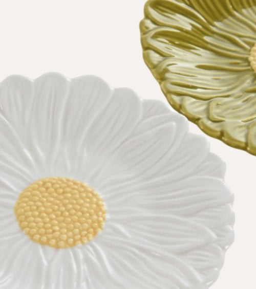 Plato de Postre Margarita de Porcelana