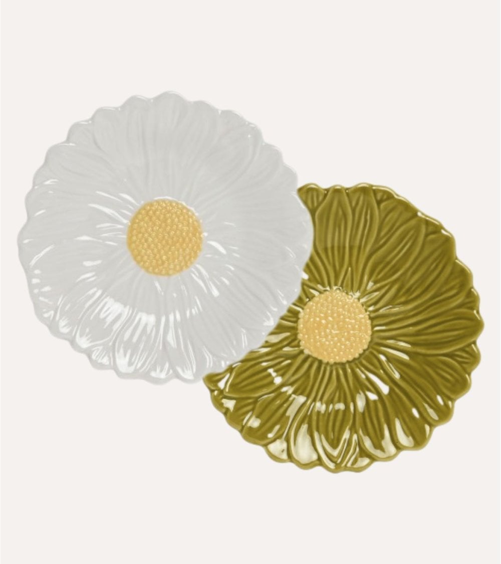 Plato de Postre Margarita de Porcelana