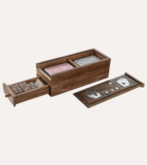 Set de Juegos de Mesa 3 en 1 de Madera