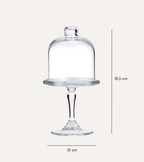 Tartera Mini Patisserie con Tapa de Vidrio