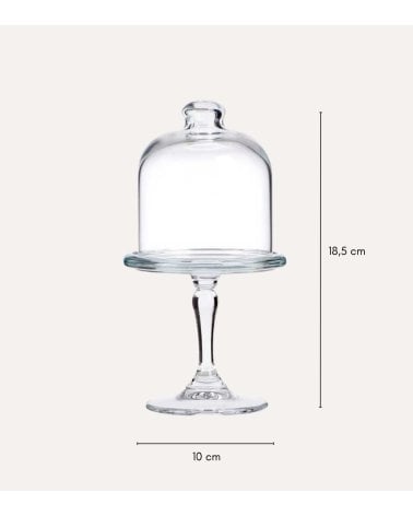 Tartera Mini Patisserie con Tapa de Vidrio