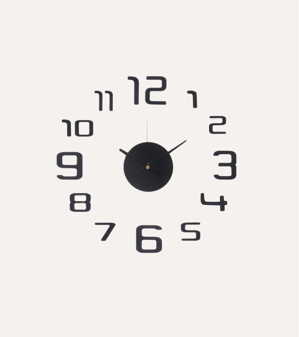 Reloj de Pared de Pegatina de Plástico