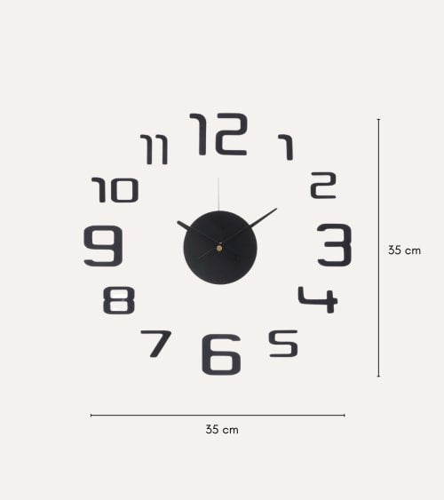 Reloj de Pared de Pegatina de Plástico