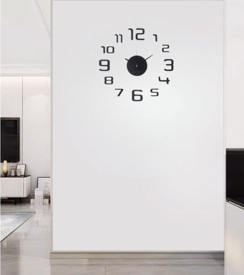 Reloj de Pared de Pegatina de Plástico