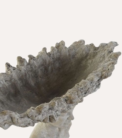 Busto Decorativo Siren de Efecto Piedra Desgastada