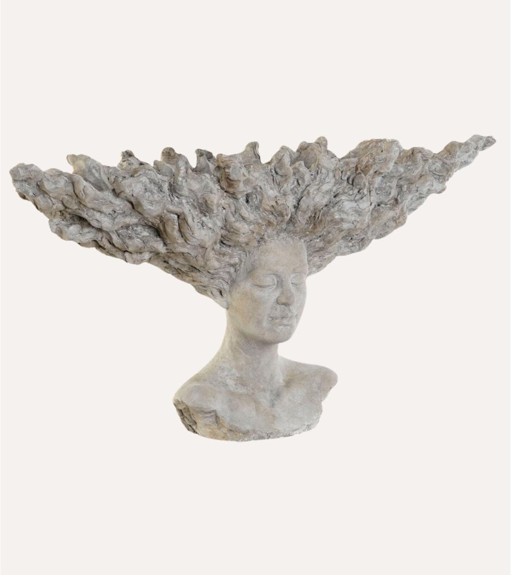 Busto Decorativo Siren de Efecto Piedra Desgastada