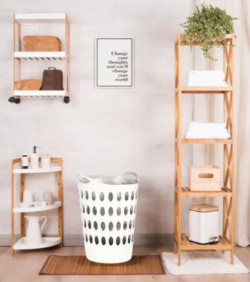 Cesto de Ropa Flexible con Asas de Plástico