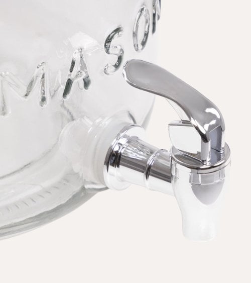 Jarra de Bebidas con Enfriador y Grifo de Cristal