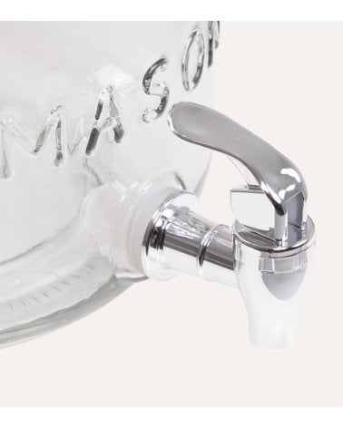 Jarra de Bebidas con Enfriador y Grifo de Cristal