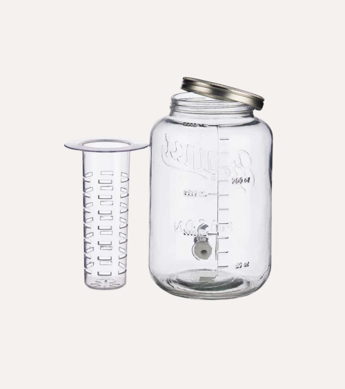 Jarra de Bebidas con Enfriador y Grifo de Cristal