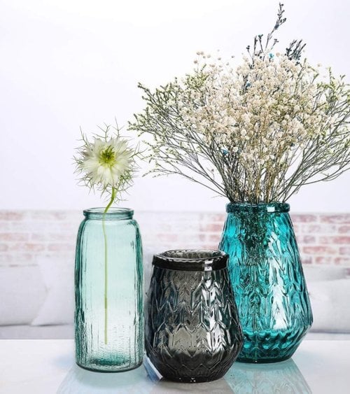 Jarron Decorativo Valencia de Vidrio