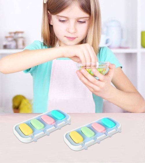 Molde para 4 Helados de Silicona