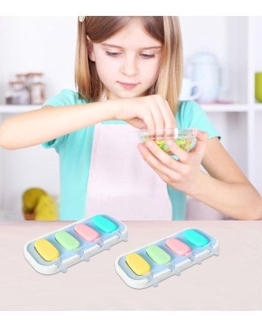 Molde para 4 Helados de Silicona