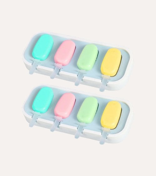 Molde para 4 Helados de Silicona