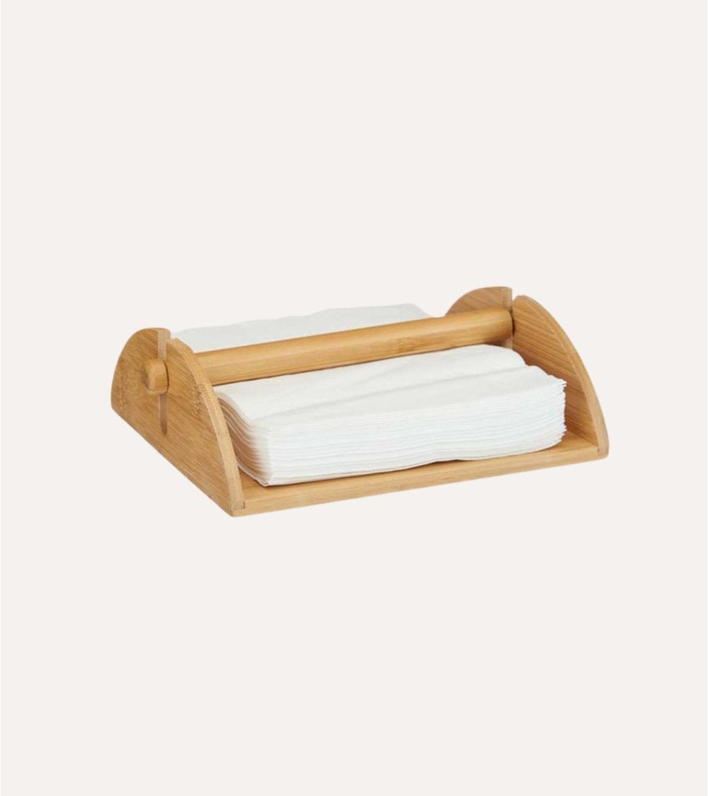 Servilletero con Barra de Bambú