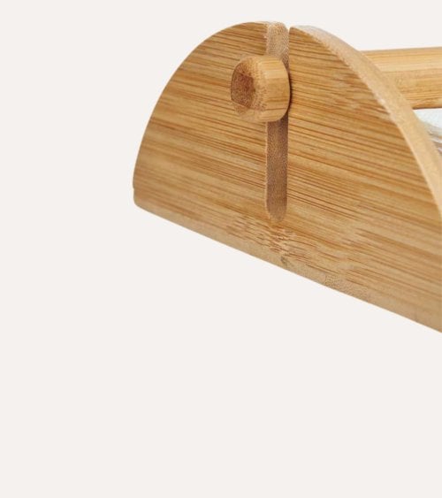 Servilletero con Barra de Bambú