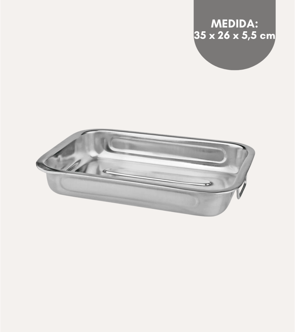 Bandeja de Horno Inox con Asas Abatibles