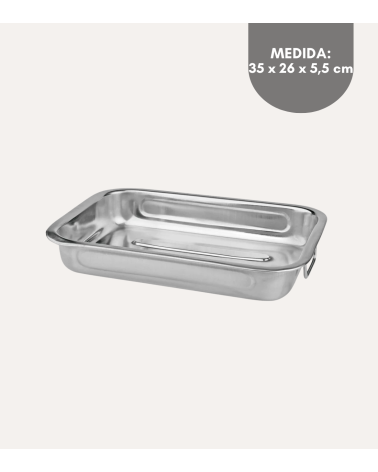 Bandeja de Horno Inox con Asas Abatibles