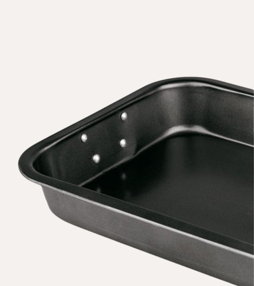 Bandeja Antiadherente con Asas Plegables