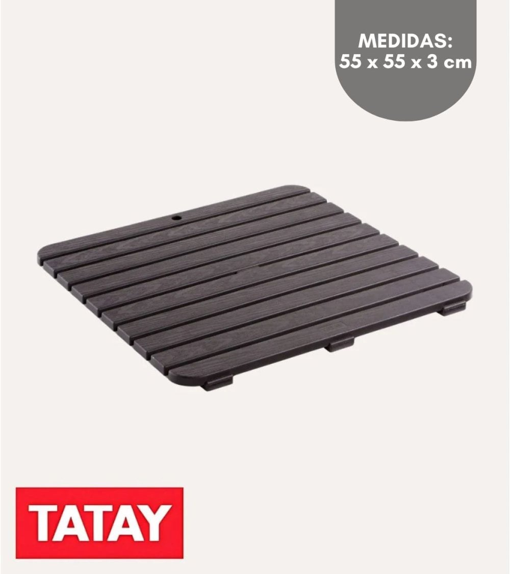 Alfombra de Ducha Estilo Tarima de Plástico