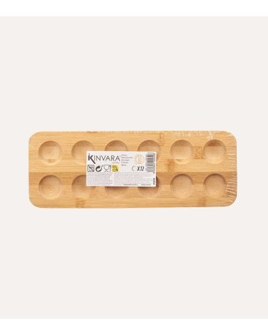 Huevera para 12 Huevos de Bambú