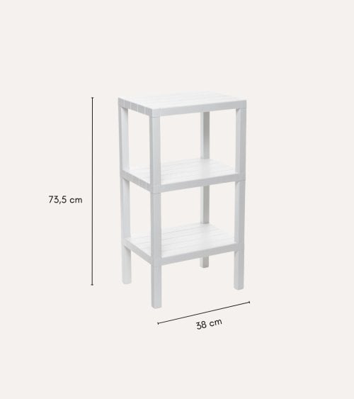 Estantería Rectangular 3 Alturas Lombok de Plástico