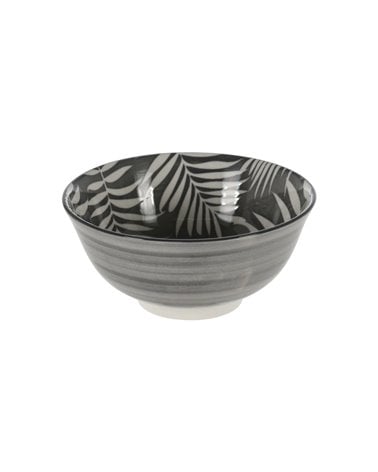 Bol Ovalado de Porcelana con Estampado de Hojas