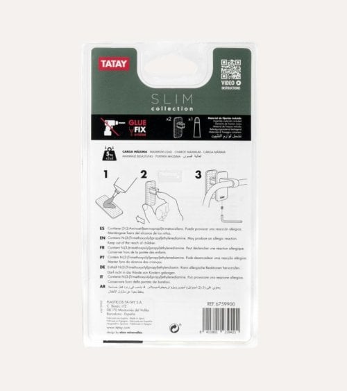 Set de Fijación sin Taladrar Slim para Sujeción a Pared