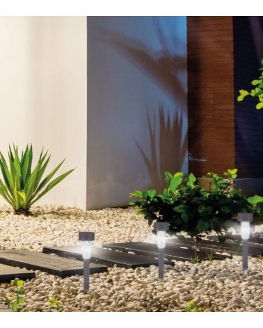 Pincho de Luz para Jardín Efecto Piedra