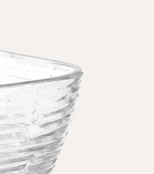 Set de 7 Piezas de Boles con Rayas de Vidrio