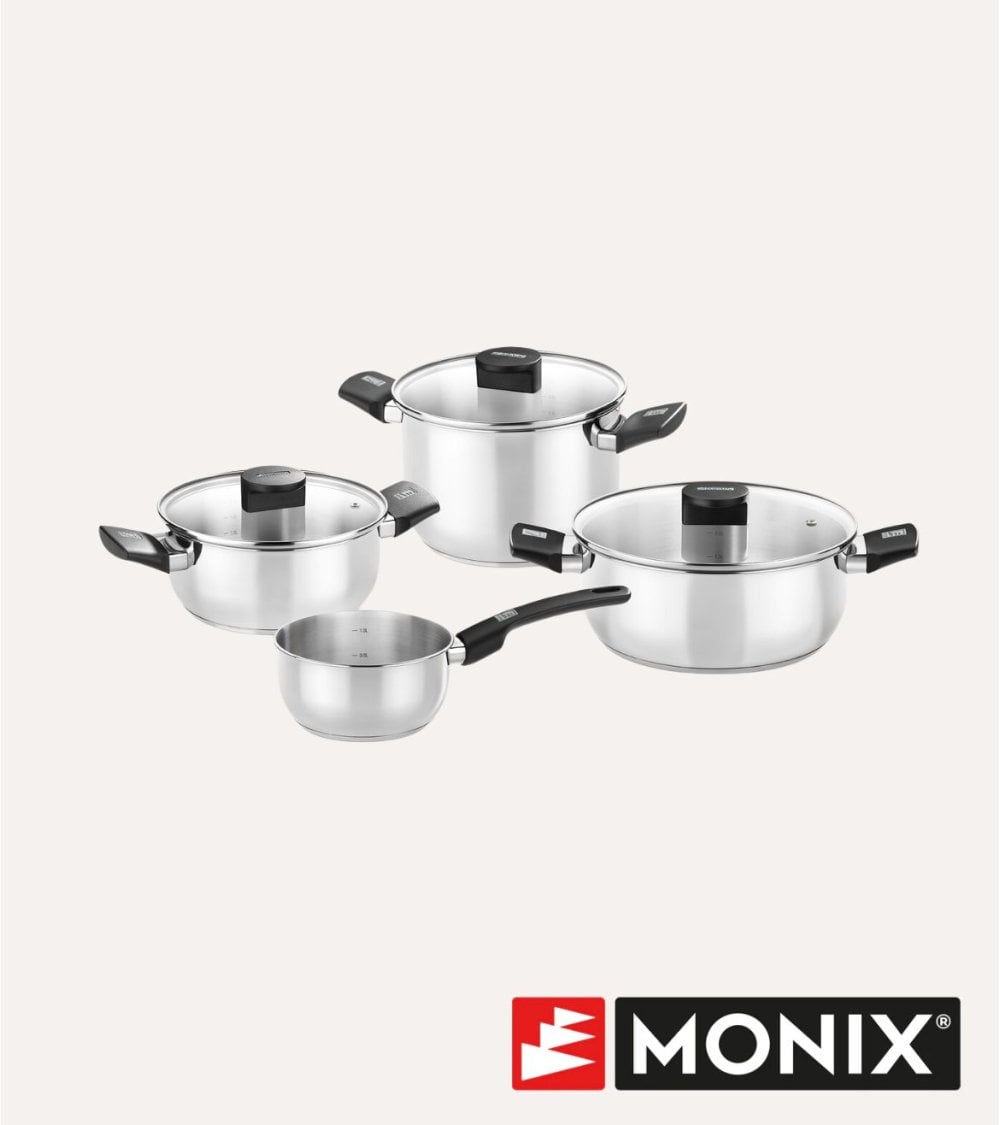 Batería de Cocina 4 piezas Elite de Acero Inoxidable