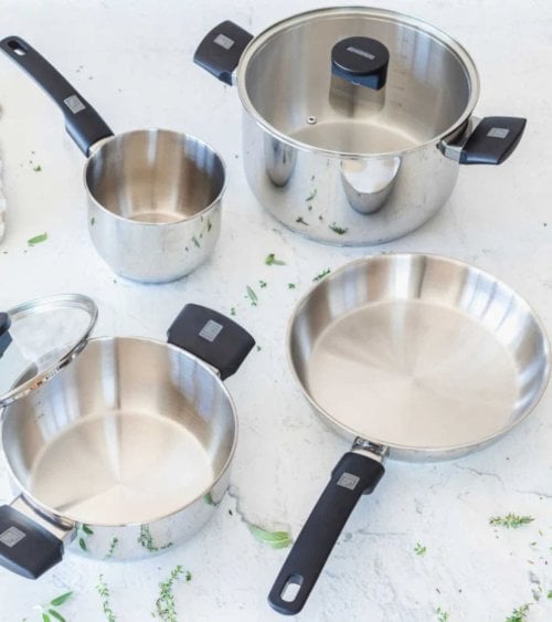 Batería de Cocina 4 piezas Elite de Acero Inoxidable