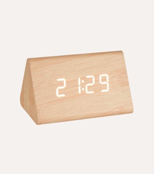 Reloj Despertador Digital de Efecto Madera