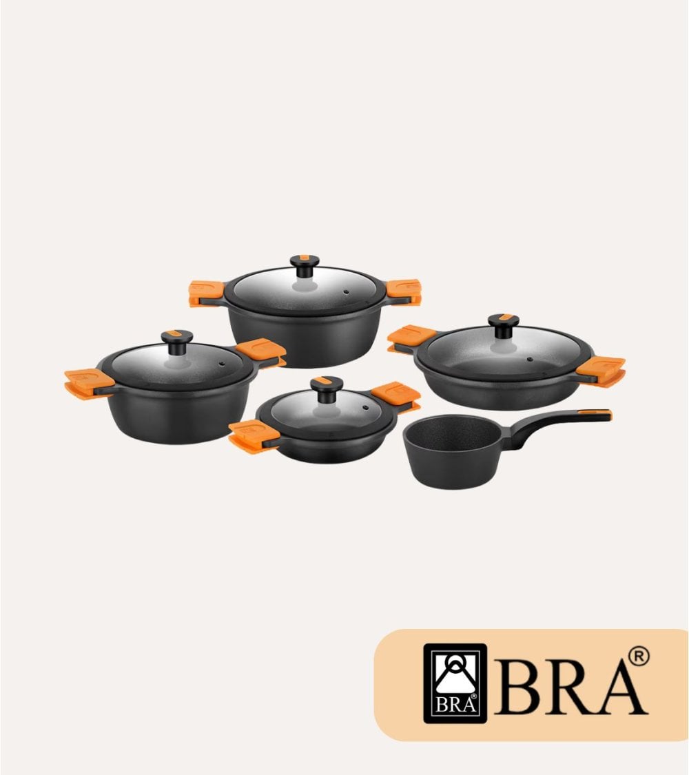 Batería de Cocina de 5 Piezas Efficient de Aluminio Fundido