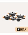 Batería de Cocina de 5 Piezas Efficient de Aluminio Fundido