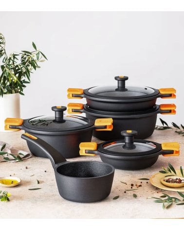 Batería de Cocina de 5 Piezas Efficient de Aluminio Fundido