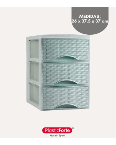 Cajonera de Sobremesa Ebro Rattan de Plástico