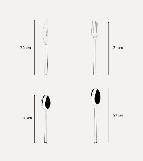 Set de 24 Cubiertos Verona de Acero Inoxidable