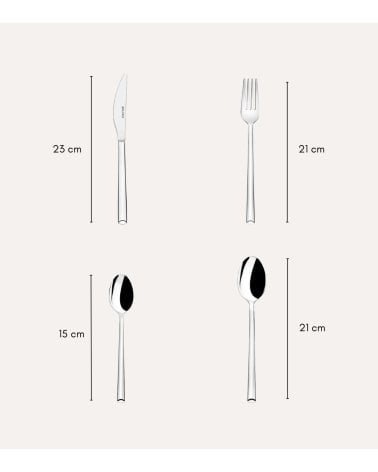 Set de 24 Cubiertos Verona de Acero Inoxidable