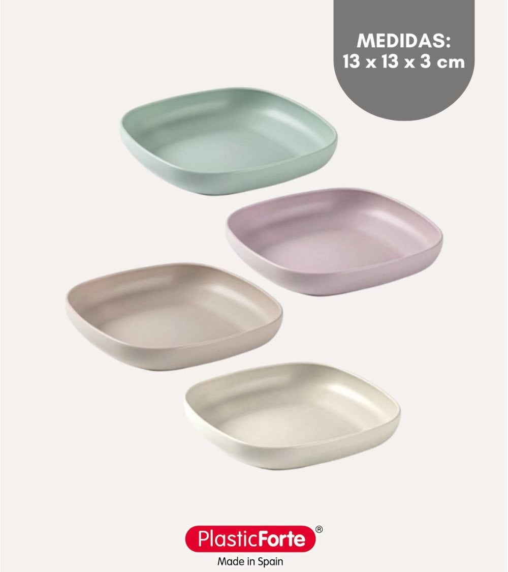 Plato Cuadrado Stilo de Plástico