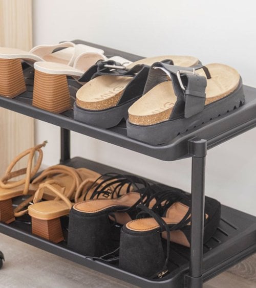 Estante Zapatero de 3 Niveles de Plástico