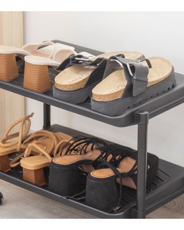 Estante Zapatero de 3 Niveles de Plástico