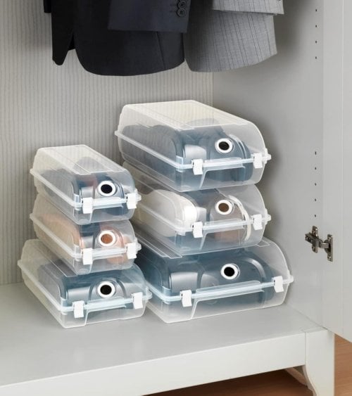 Caja para Zapatos Transpirable de Plástico