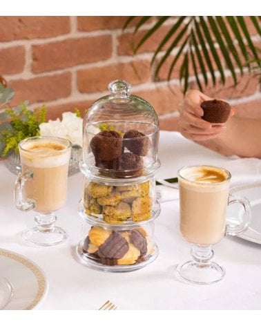 Bombonera con 2 Alturas Apilable Patisserie de Vidrio