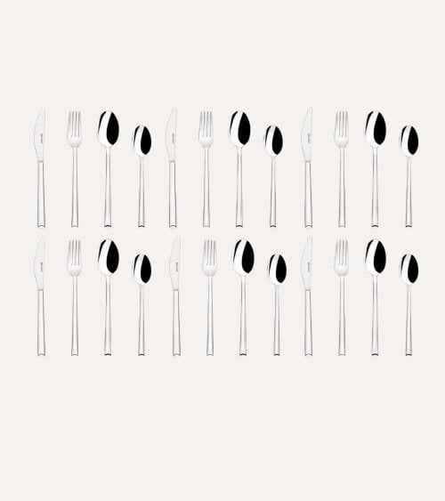 Set de 24 Cubiertos Verona de Acero Inoxidable