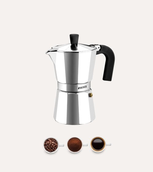 Cafetera Italiana Vitro Express de Aluminio