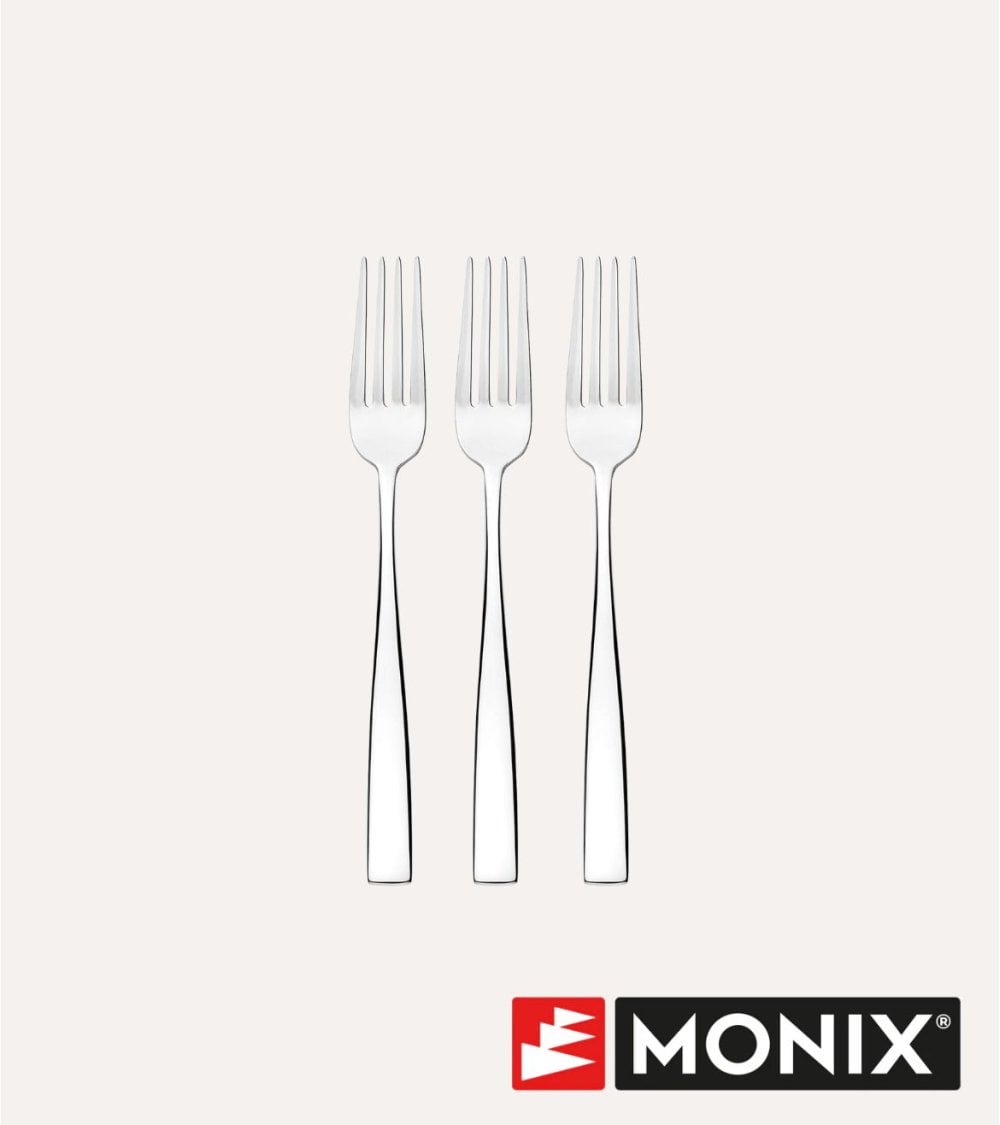 Set de 3 Tenedores de Mesa de Acero Inoxidable