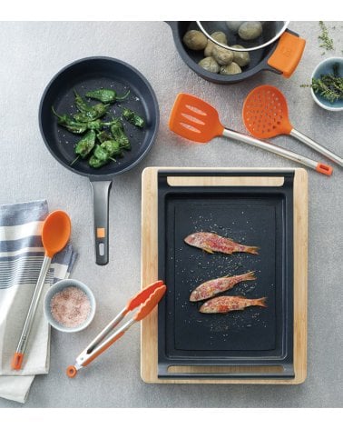 Pinzas de Cocina Efficient de Acero Inoxidable y Silicona